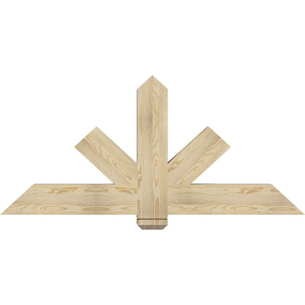 Ekena Millwork Kennewick Rough Sawn Timber Gable Bracket, Douglas Fir, 60"W x 27"H x 4"D x 6"F, 11/12 Pitch GBW060X27X0406KEN00RDF - main